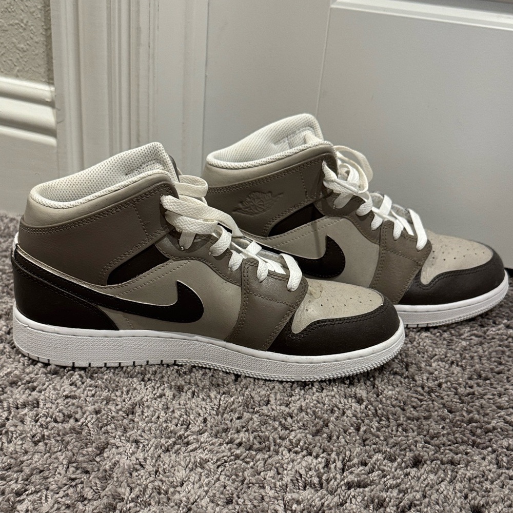 Jordan Mid Sneakers in Black, Gray, White